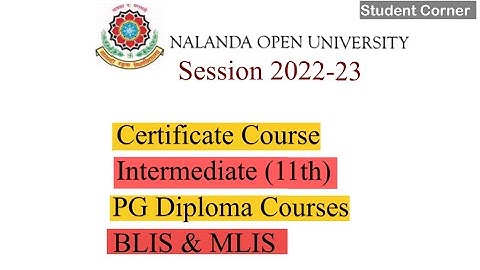 NOU Counselling Class Notice | Nalanda Open University