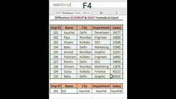 Vlookup vs  Dget formula, Dget formula #dget #ytshorts #excelfunctions #exceltips