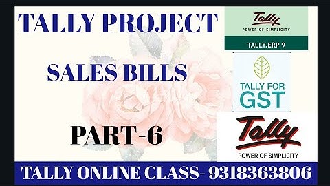 Sales Bills With GST /Tally Project/Part-12