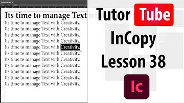 Adobe InCopy Tutorial - Lesson 38 - Creating and Using Table Styles