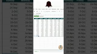 Smart Trick Make Calendar in Google Sheet - 2023 #shorts #youtubeshorts #factspickngrow
