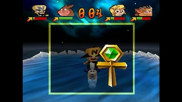 Crash Bash (NTSC-J) - Warp Room 1 - All Gold Relics