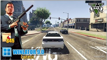 GTA V Android Gameplay Winlator 9.0 Latest! - Tested on POCO F1 Snapdragon 845 + Settings!