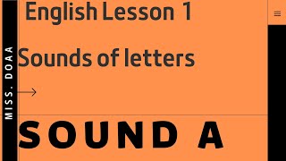 تأسيس English من الصفر. sounds of letters. vowels. 2021.  الحلقة الأولى