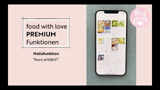 food with love  PREMIUM Funktionen 