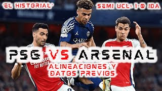 🤩 #PSG - #ARSENAL | #ELHISTORIAL de #CHAMPIONS: ALINEACIONES y DATOS 📝