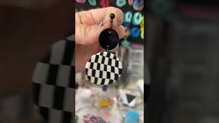 Checker board polymer clay / earring making / simple design