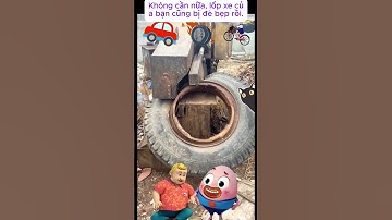 Máy ép sẽ ép xe đạp cũ của bố #HoatHinhChoBe #CuoiVuiCungBe #TruyenCuoi #Shorts