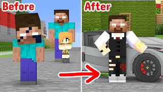 Monster School : Ugly Baby Herobrine Becomes Rich - Minecraft Animation