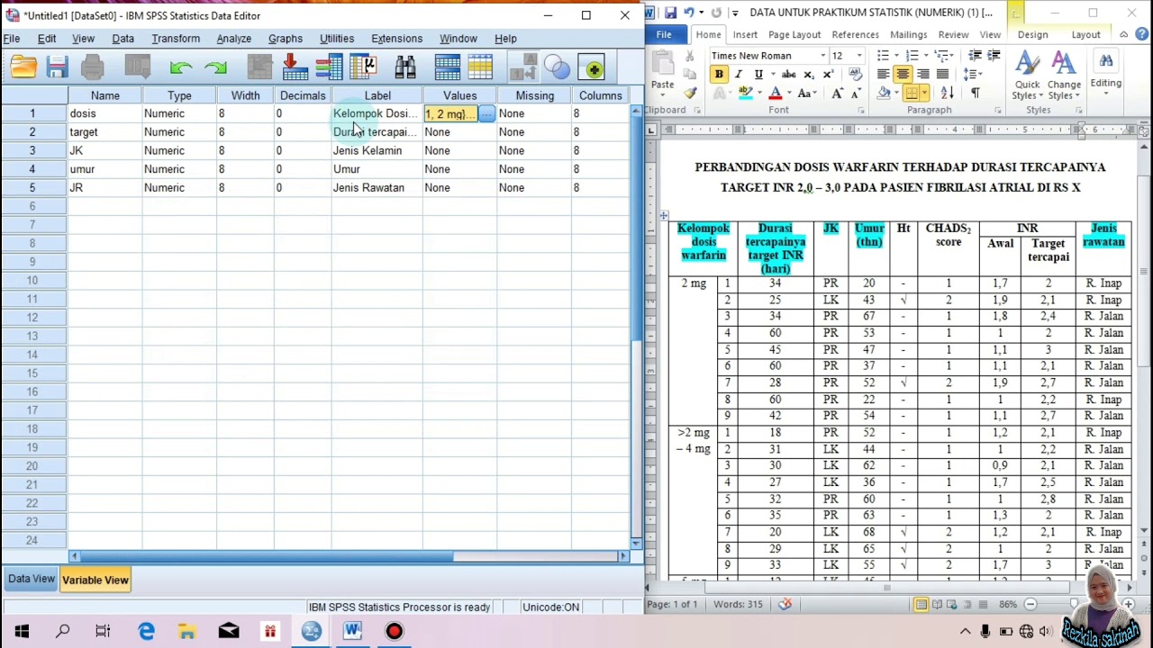 Tutorial Menginput Variabel View dan Data View Menggunakan SPSS - YouTube