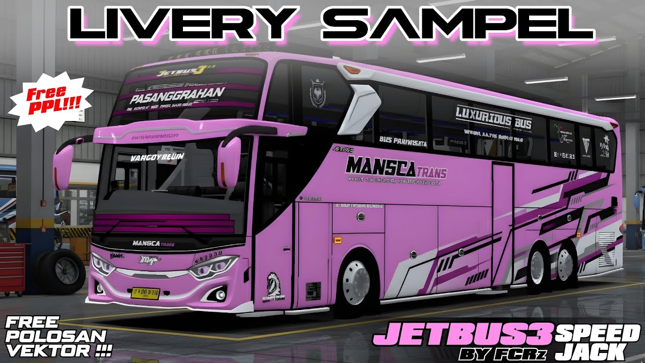 Livery Custom Mod jb3 Speed jack FCRz || Free polosan vektor dan PPL || Bussid
