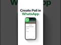 How To Create Poll In WhatsApp | How To Make Poll On WhatsApp | How To Create Poll On WhatsApp