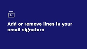 Add and remove lines in your HTML email signature