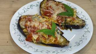 Stuffed eggplant parmesan