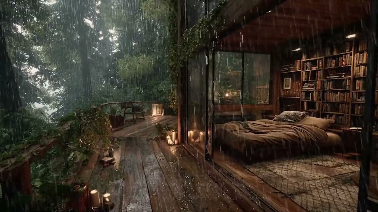 🌧️ Gentle Forest Rain at Night | Deep Sleep, Calm Mind & Stress Relief