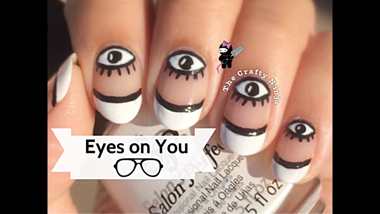 Halloween Eyes on Nails by The Crafty Ninja