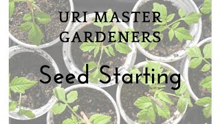 Seed Starting with URI Master Gradeners