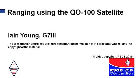 2019: Ranging using the QO-100 Satellite - Iain Young (G7III)