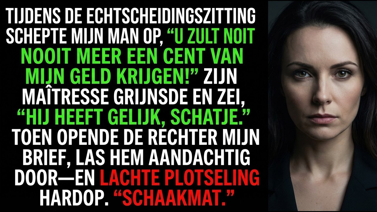 “Je krijgt geen cent”, pochte mijn man—de rechter zei “Schaakmat”