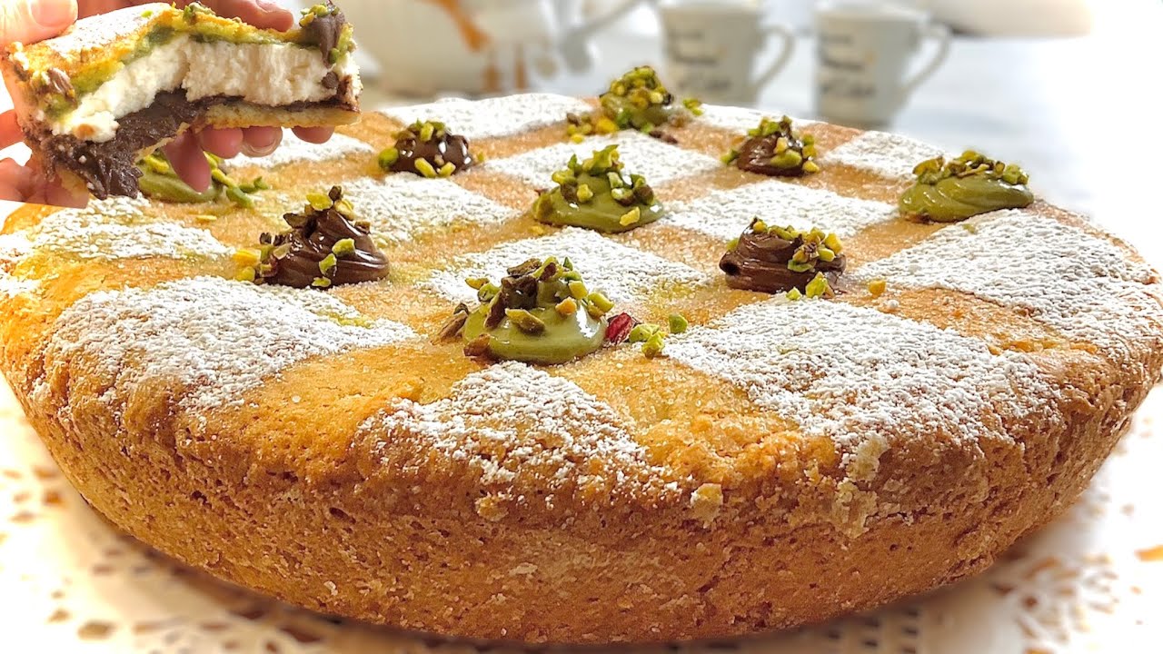RICOTTA NUTELLA SHORTCUT CAKE AND CREAMY PISTACHIO легкий рецепт всем за столом