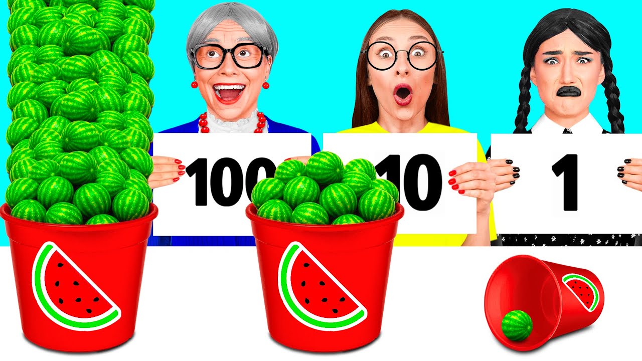 100個重ねフードチャレンジ | 面白いシチュエーション