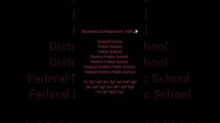 electronic configuration easy trick #easy #electronic configuration #tricks
