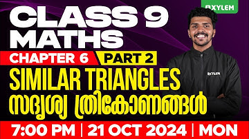 Class 9 Maths | Chapter 6 | Similar Triangles - സദൃശ്യ ത്രികോണങ്ങൾ / Part 2 | Xylem Class 9