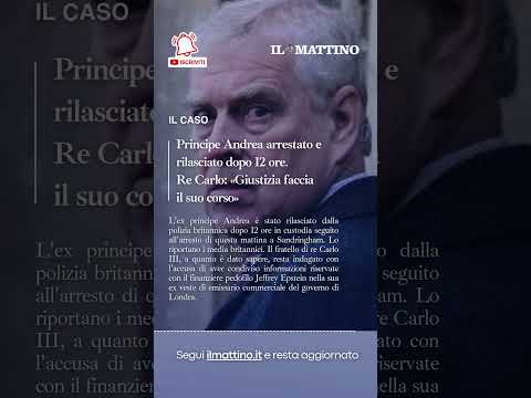 Video Scandalo Epstein, l'ex principe Andrea rilasciato dopo 12 ore