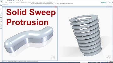 Solid Edge Tutorials #33 | How to use Solid Sweep Protrusion command