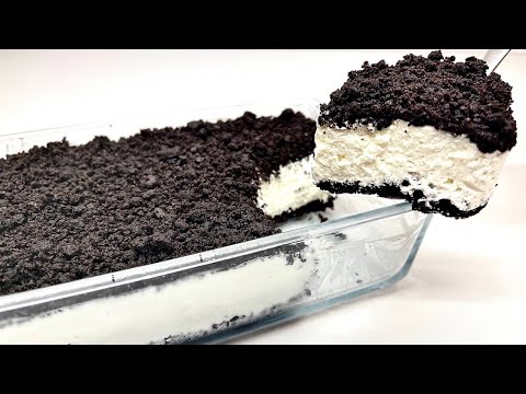 Oreo Dessert in 5 Minuten!  Nur 3 Zutaten!  Kein Backen und keine Gelatine!