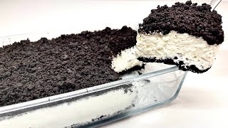 Oreo dessert in 5 minutes! Only 3 ingredients! No baking and no gelatin!