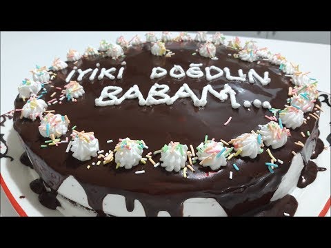 Çikolata Soslu Yaş Pasta Tarifi - Evde Doğum Günü Pastası Tarifi