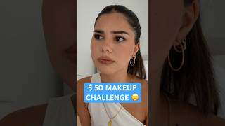 full face of makeup using $50 challenge 🫢 #makeup #shorts #grwm #challenge
