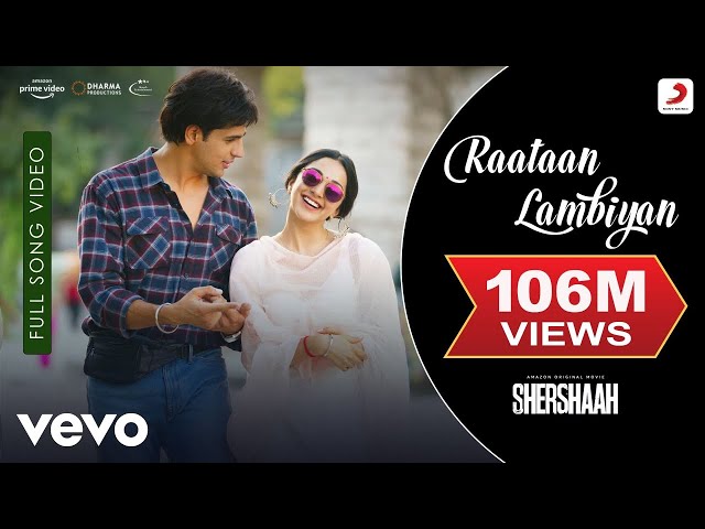 Raataan Lambiyan - Shershaah |Full Song |Sidharth, Kiara |Tanishk B., Jubin, Asees class=