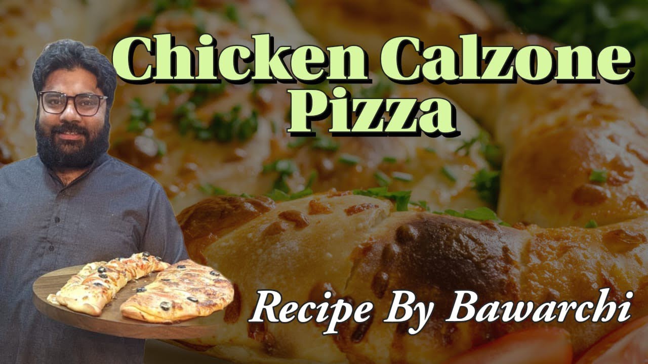 Chicken calzone pizza | stuffed pizza Recipe | Original Restaurant style Recipe | By Bawarchi