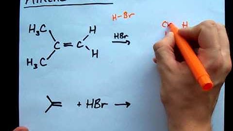Alkene + HBr (Reaction) = Alkyl bromide