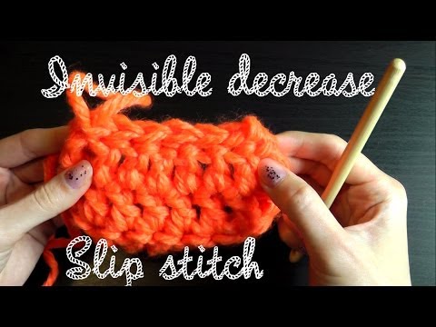 Invisible decrease slip stitch - Crochet basics lefthanded