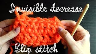 Famous Invisible decrease slip stitch - Crochet basics lefthanded Net Worth