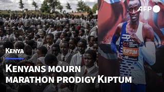 Kenyans mourn marathon prodigy Kiptum after road accident | AFP image