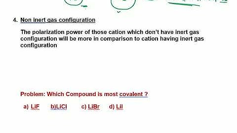 Fajans rule: Covalent character in ionic bond