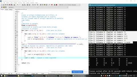 25 - Arreglos Bidimensionales: ejemplo 1