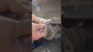 Installing wheel studs on trailer axle. #trailer #wheel #studs #mechanic #diy #selfsufficiency Details