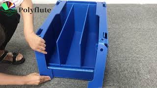 Custom foldable PP corrugated picking bins with dividers