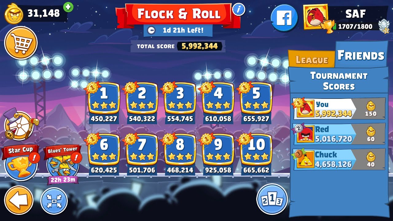 Angry Birds Friends. Flock & Roll (17.05.2025). All levels 3 stars. Passage from Sergey Fetisov