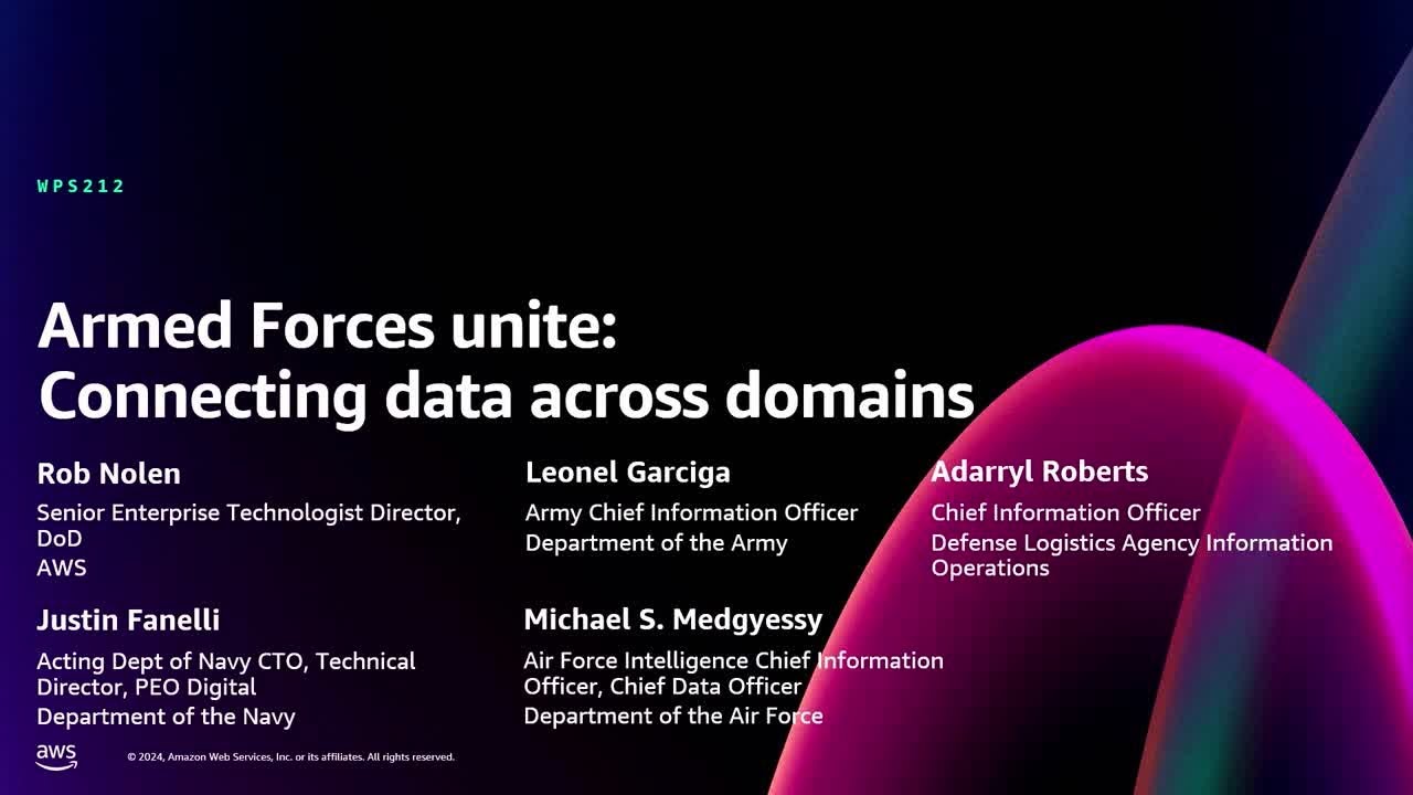 AWS re:Invent 2024 - Armed Forces unite: Connecting data across domains ...