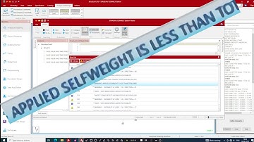 STAAD Pro Warnings self weight is less than total weight #staadpro
