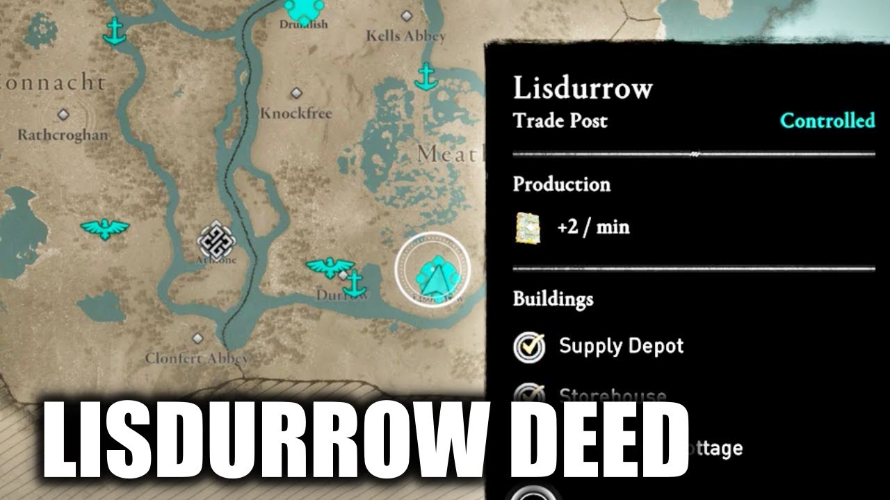 Deed to the Lisdurrow Trade Post Location - Assassin's Creed Valhalla Wrath of the Druids DLC