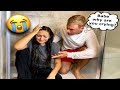 CRYING IN THE SHOWER FULLY CLOTHED PRANK ON HUSBAND!! *CUTEST REACTION*