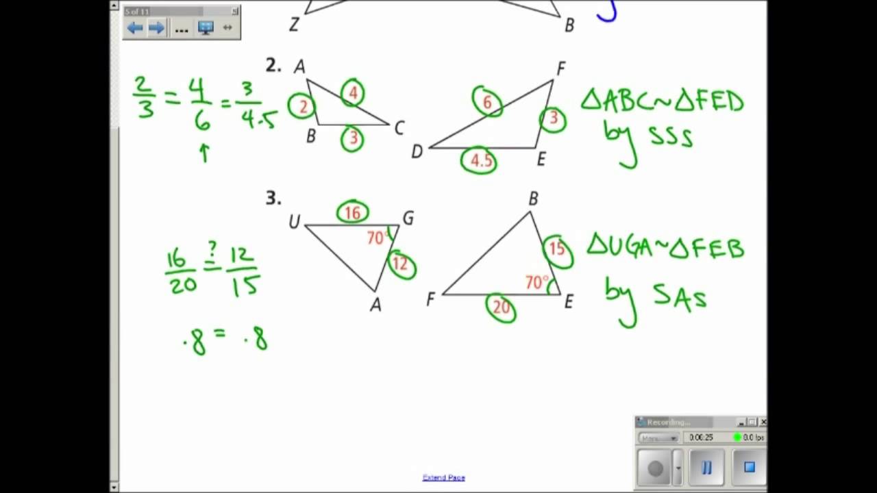 7 3 Proving Similar Triangles 2013 YouTube