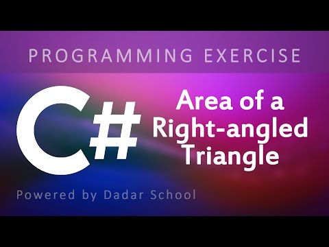 C# Program to Calculate the Area of a Right-angled Triangle | Programming Exercise